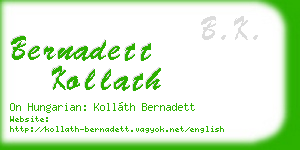 bernadett kollath business card