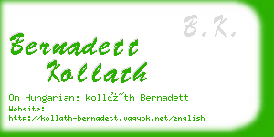bernadett kollath business card